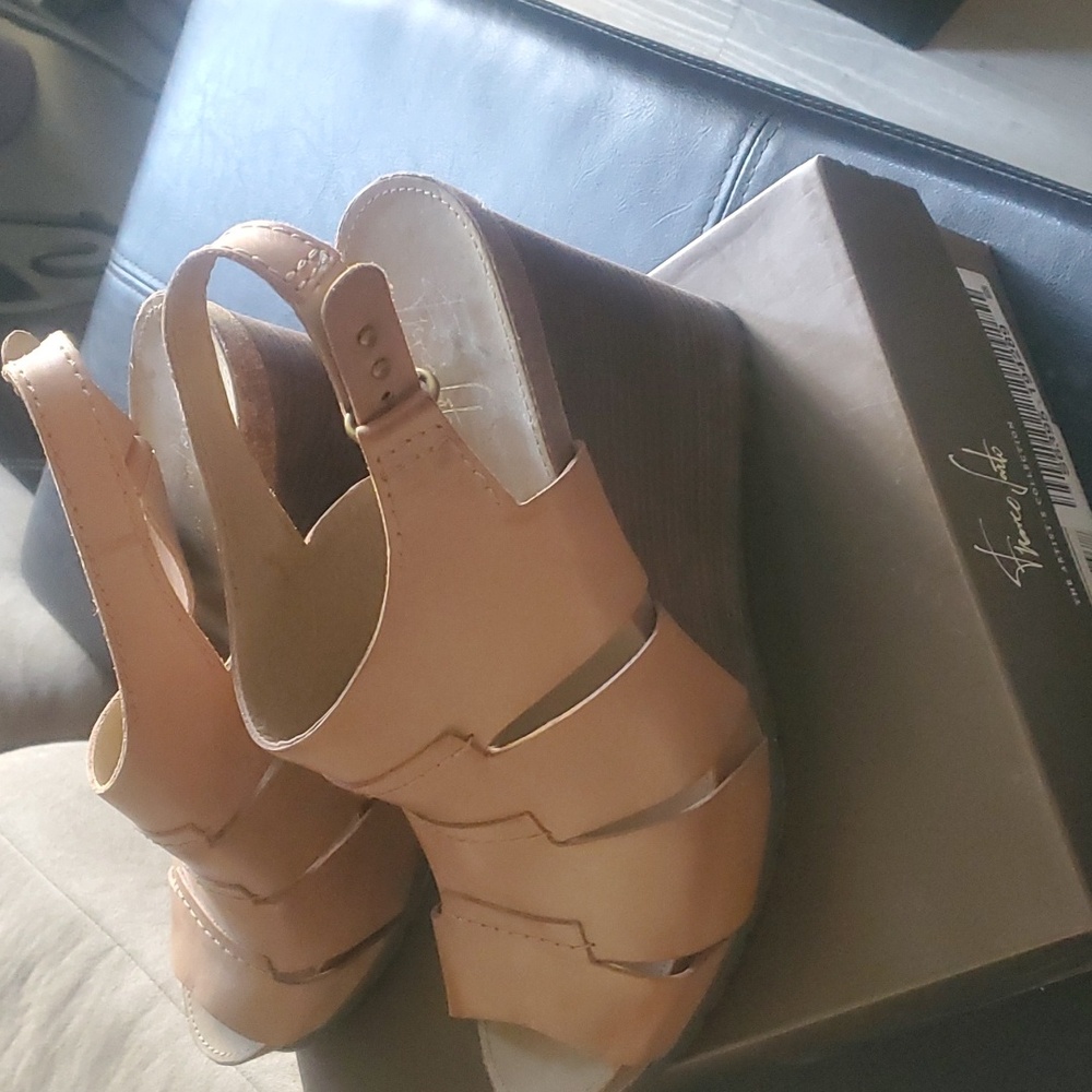 Franco Sarto Tan Wedge heels
